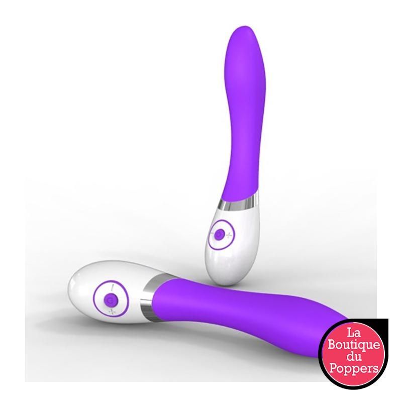 Vibromasseur Lilith blanc/pourpre en silicone - 7 vitesses